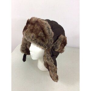 Eddie Bauer Winter Ski Hat Faux Fur Ear Flaps Womens Small